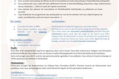 Performeo recrute les stagiaires BPJEPS Activités de la Forme 2017